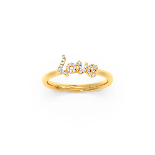 Delicate Love Diamond Ring Delicate Love Diamond Ring - Yellow