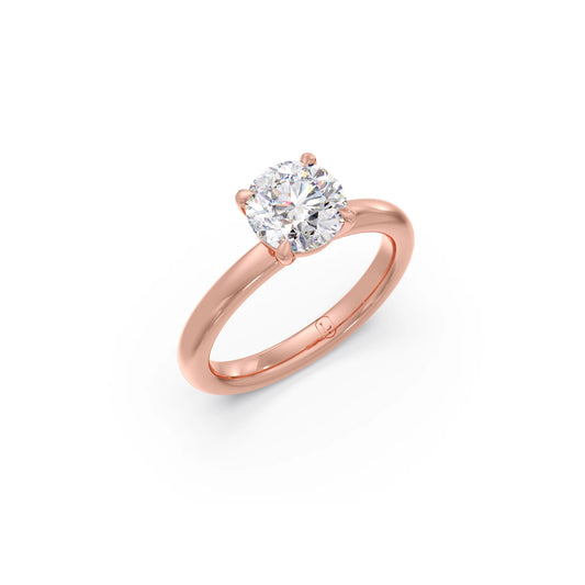 Round Classic Solitaire Engagement Ring Round Classic Solitaire Engagement Ring - Rose