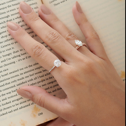 Round Petite Solitaire Engagement Ring Round Petite Solitaire Engagement Ring