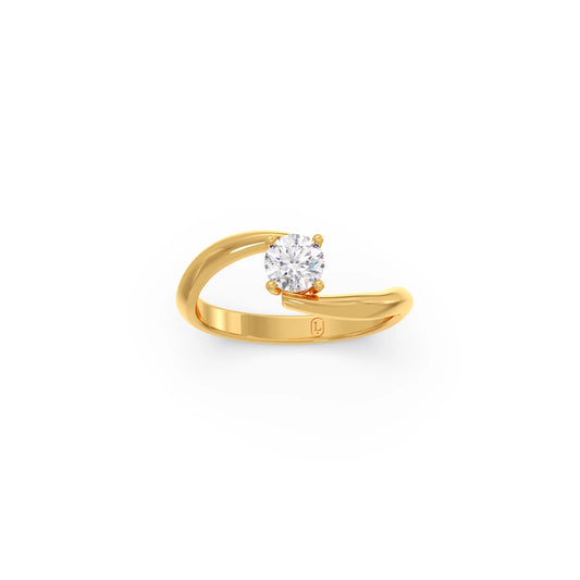 account-offers Round-Cut Bypass Solitaire Engagement Ring