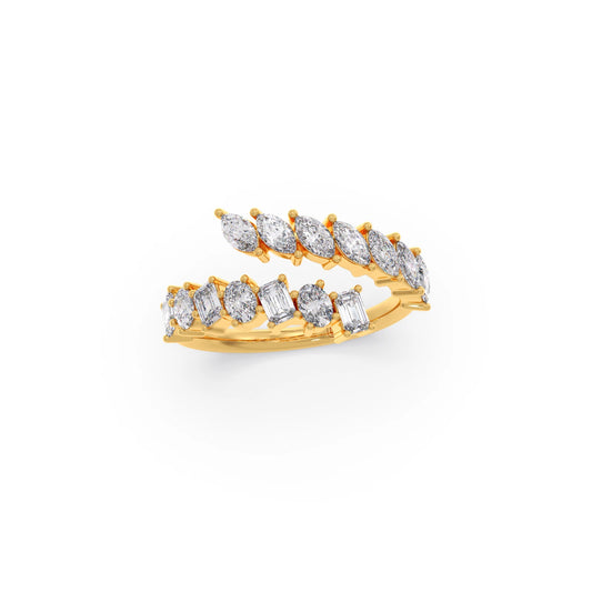 account-offers Marquise, Oval, and Emerald-Cut Diamond Bypass Ring