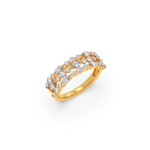 Marquise & Round Diamond Cluster Ring
