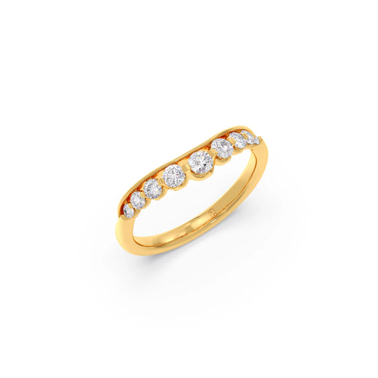 Delicate Diamond Round Band Ring Delicate Diamond Round Band Ring - Yellow
