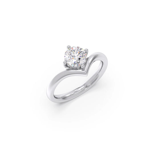 4 Prong Classic Round Solitaire Ring 4 Prong Classic Round Solitaire Ring - White