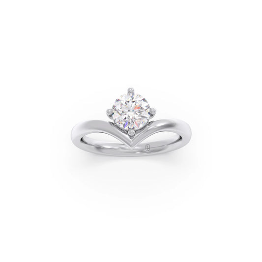 4 Prong Classic Round Solitaire Ring 4 Prong Classic Round Solitaire Ring - White
