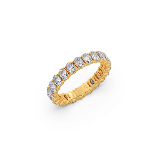 1.54 Ct Oval Cut Diamond Eternity Band 1.54 Ct Oval Cut Diamond Eternity Band - Yellow