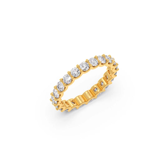 Round Cut 1.89ct Diamond Eternity Band Round Cut 1.89ct Diamond Eternity Band - Yellow