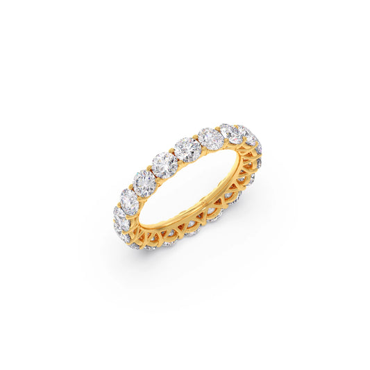 3.78ct Round Cut Diamond Eternity Band 3.78ct Round Cut Diamond Eternity Band - Yellow