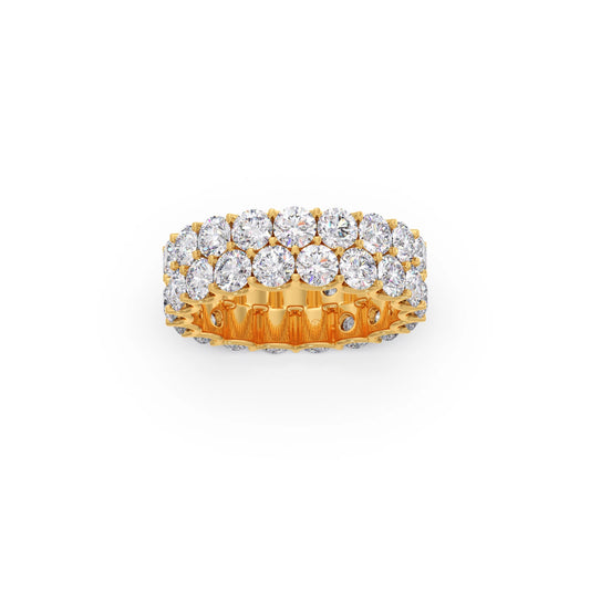 Round Cut Diamond Eternity Band 6.12ct Round Cut Diamond Eternity Band 6.12ct - Yellow