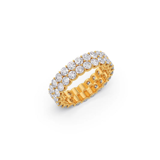 Round Cut Prong set Eternity Band 4.00ct Round Cut Prong set Eternity Band 4.00ct - Yellow
