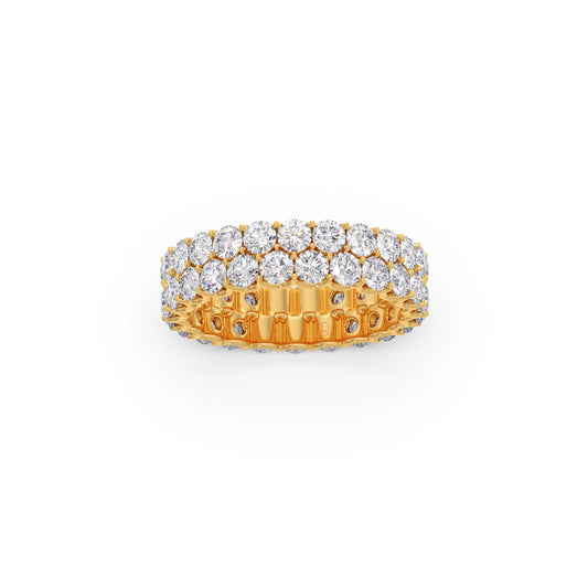 Round Cut Prong set Eternity Band 4.00ct Round Cut Prong set Eternity Band 4.00ct - Yellow
