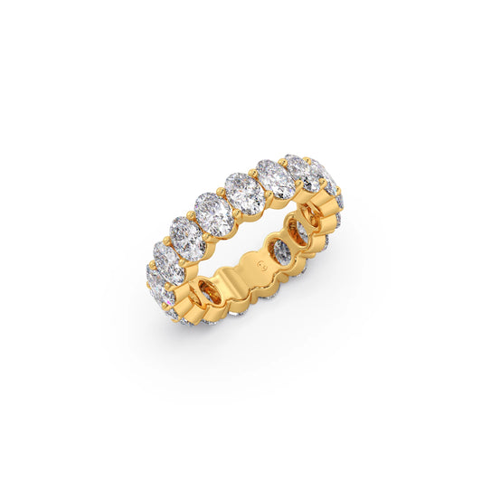 3.80 Ct Oval Cut Diamond Eternity Band 3.80 Ct Oval Cut Diamond Eternity Band - Yellow