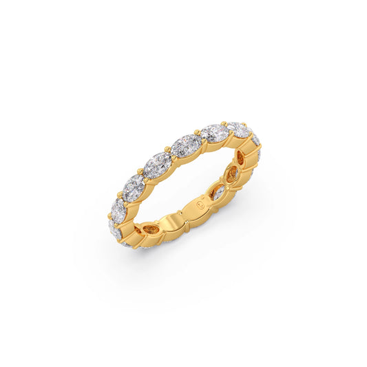 2.0Ct Oval Cut Diamond Eternity Band 2.0Ct Oval Cut Diamond Eternity Band - Yellow