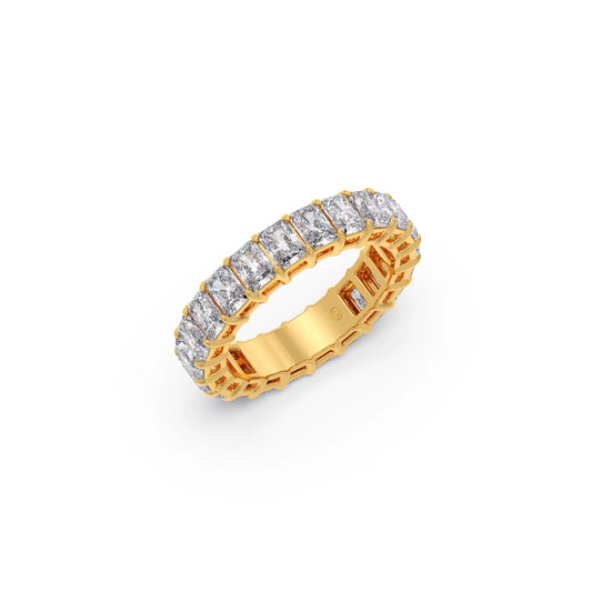3.86ct Radiant Cut Diamond Eternity Band 3.86ct Radiant Cut Diamond Eternity Band - Yellow