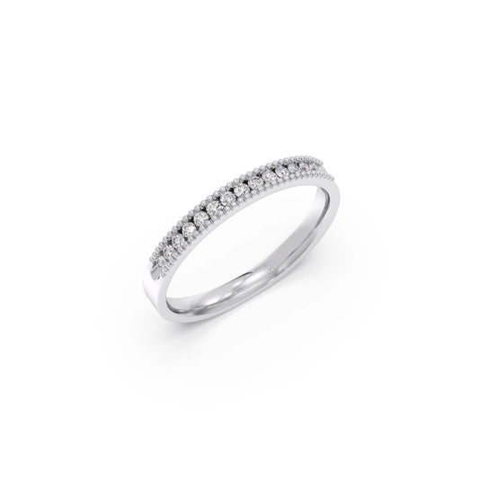 Round Diamond Channel Eternity Band 0.16ct Round Diamond Channel Eternity Band 0.16ct - White