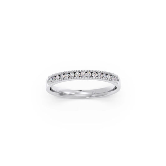 Round Diamond Channel Eternity Band 0.16ct Round Diamond Channel Eternity Band 0.16ct - White