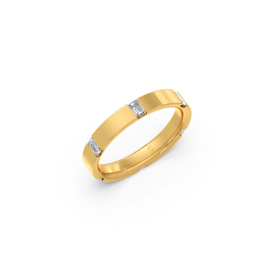 Emerald Cut 0.6CT Diamond Eternity Band Emerald Cut 0.6CT Diamond Eternity Band - Yellow