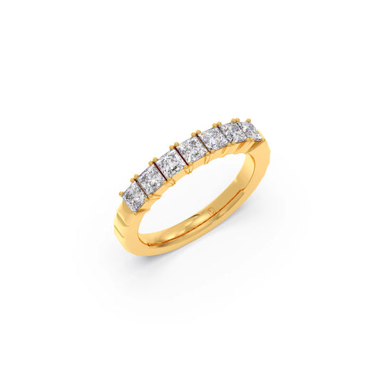 1.05ct Princess Cut Half Eternity Band 1.05ct Princess Cut Half Eternity Band - Yellow