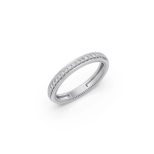 0.44ct Half Eternity Pave Diamond Band 0.44ct Half Eternity Pave Diamond Band - White