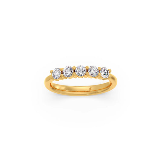 0.50ct Half Eternity Prong Diamond Band 0.50ct Half Eternity Prong Diamond Band - Yellow