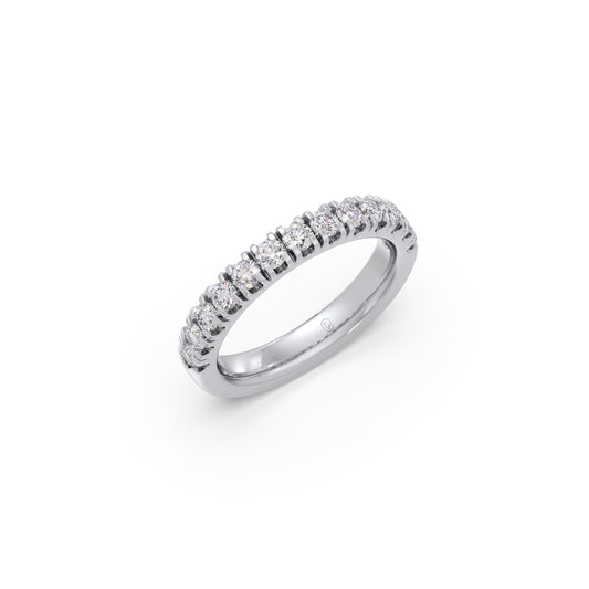 0.75ct Half Eternity Prong Diamond Band 0.75ct Half Eternity Prong Diamond Band - White