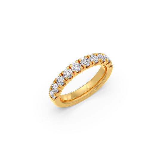 1.00ct Half Eternity Prong Diamond Band 1.00ct Half Eternity Prong Diamond Band - Yellow