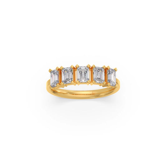 1.25ct Half Eternity Emerald Diamond Eternity Band 1.25ct Half Eternity Emerald Diamond Eternity Band