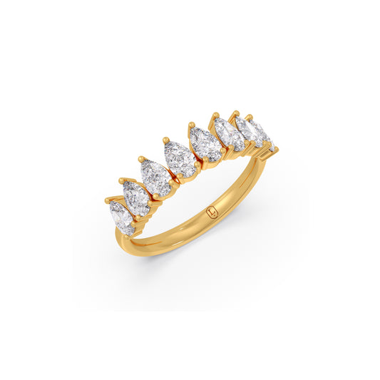 1.16ct Half Eternity Pear Diamond Band 1.16ct Half Eternity Pear Diamond Band - Yellow