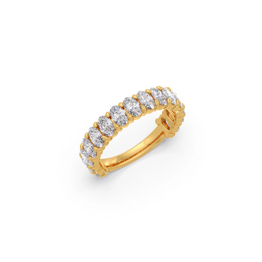 Half Eternity Oval Diamond Band 1.50Ct Half Eternity Oval Diamond Band 1.50Ct - Yellow