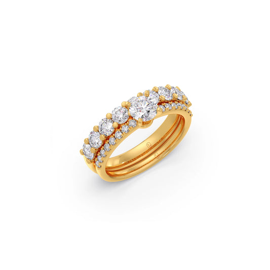 1.71ct Round Diamond Stackable Ring 1.71ct Round Diamond Stackable Ring - Yellow