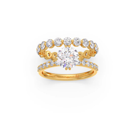 account-offers 3.62ct Round Diamond Prong Stackable Ring