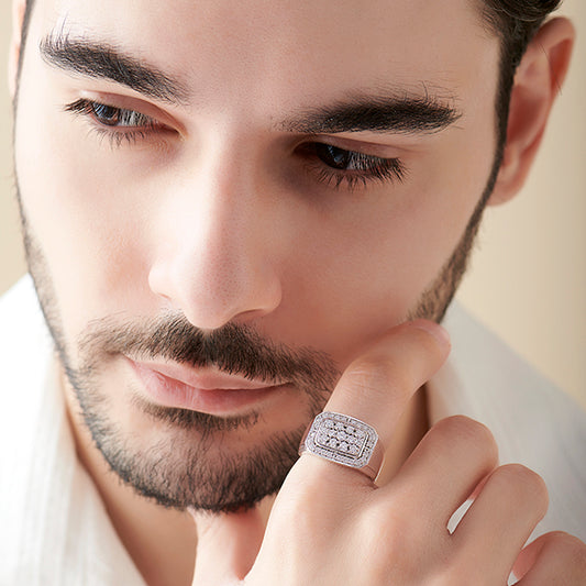 Round Cluster Men's Diamond Ring Round Cluster Men's Diamond Ring