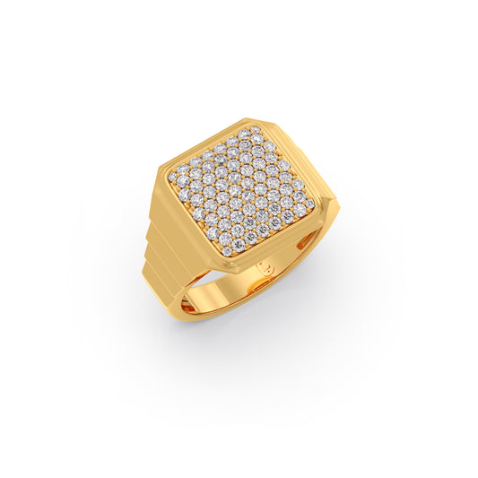 The Grandeur Pave Men's Ring The Grandeur Pave Men's Ring - Yellow