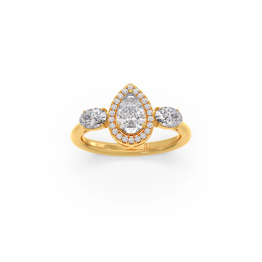 Multi-Shape Diamond Trilogy Ring Multi-Shape Diamond Trilogy Ring