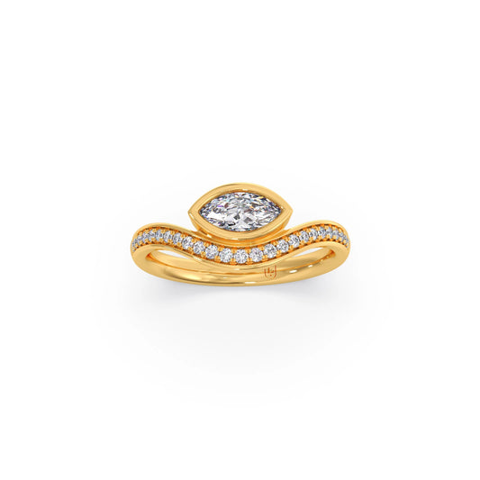 Elegant Marquise and Round Diamond Ring Elegant Marquise and Round Diamond Ring