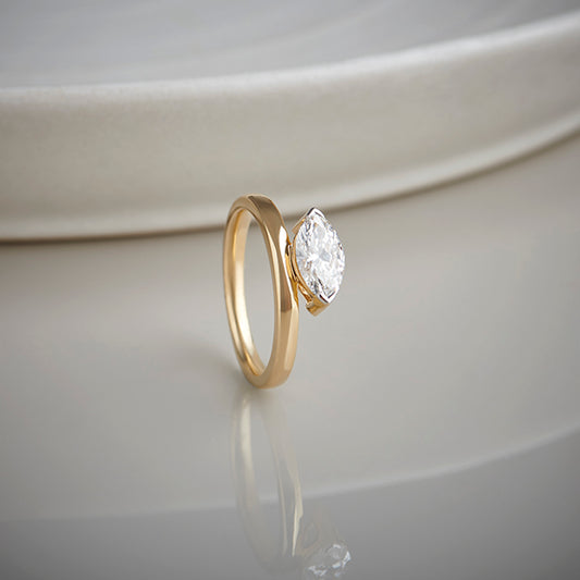 Bezel Set Marquise Shape Diamond Ring Bezel Set Marquise Shape Diamond Ring