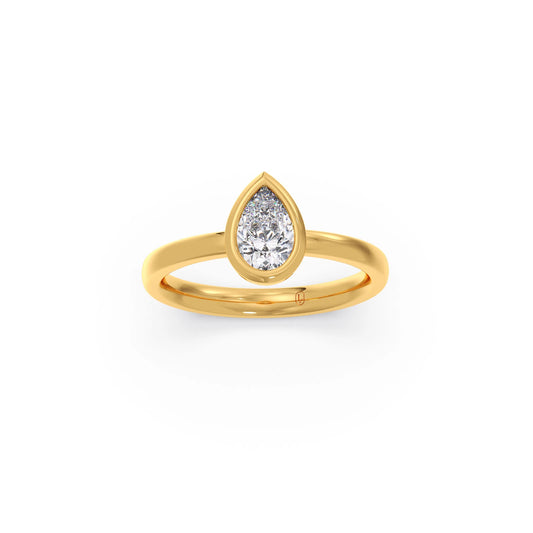 account-offers Pear Cut Bezel Solitaire Ring