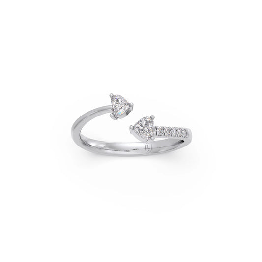 0.45ct Heart & Round Diamond Toi et Moi Ring 0.45ct Heart & Round Diamond Toi et Moi Ring
