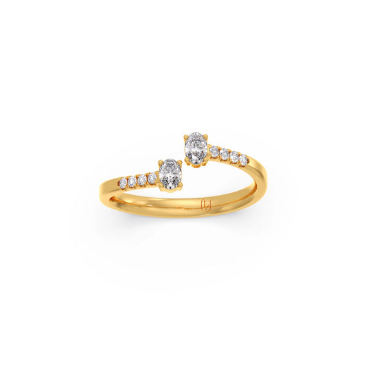 0.28ct Oval & Round Diamond Toi et Moi Ring 0.28ct Oval & Round Diamond Toi et Moi Ring