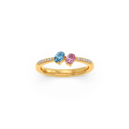 Diamond & Gemstone Toi et Moi Ring Diamond & Gemstone Toi et Moi Ring
