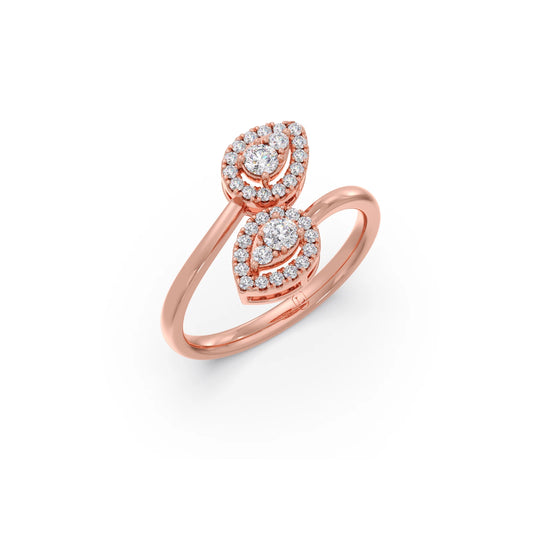 0.31ct Round Toi et Moi Ring 0.31ct Round Toi et Moi Ring - Rose