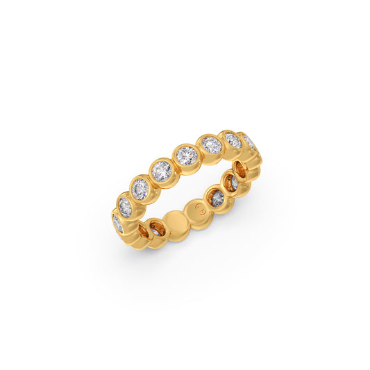Classic Bezel Round Diamond Eternity Ring Classic Bezel Round Diamond Eternity Ring - Yellow