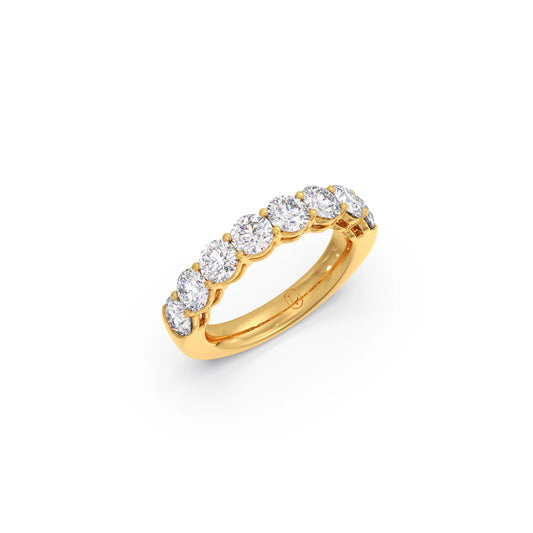 2.52Ct Round Diamond Half Eternity Ring 2.52Ct Round Diamond Half Eternity Ring - Yellow
