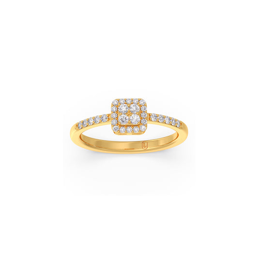 account-offers Illusion Square Halo Diamond Ring