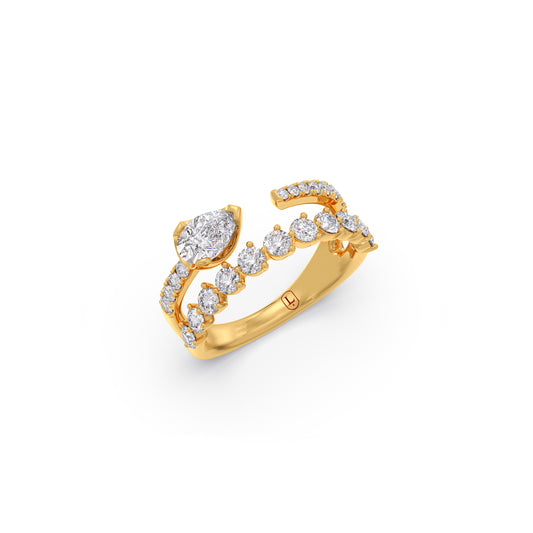 Luminous Curve Diamond Ring Luminous Curve Diamond Ring - Yellow