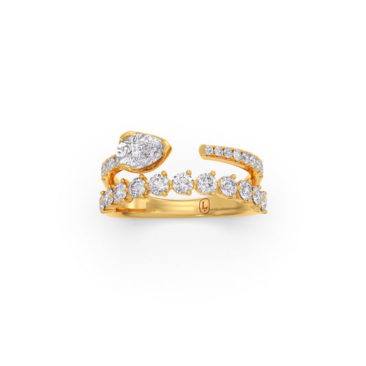 Luminous Curve Diamond Ring Luminous Curve Diamond Ring - Yellow