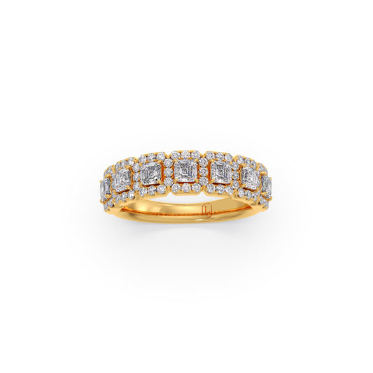 Asscher Diamond Ring with Round Halos Asscher Diamond Ring with Round Halos