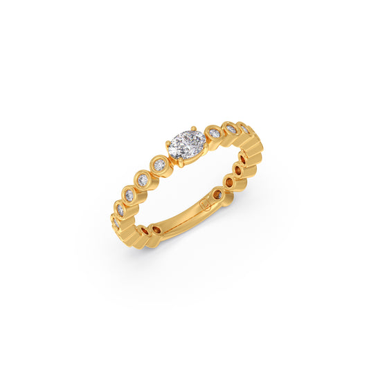Encircle Oval Radiance Diamond Ring Encircle Oval Radiance Diamond Ring - Yellow