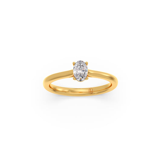 account-offers Oval Center Diamond Engagement Ring