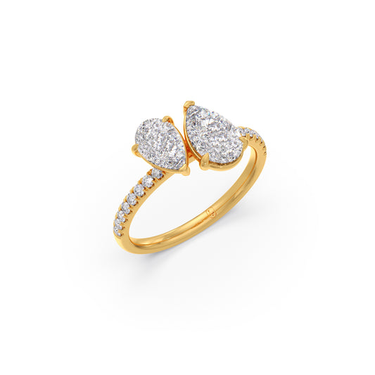Duet Pear Diamond Ring Duet Pear Diamond Ring - Yellow
